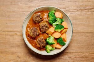 Moroccan Beef Meatballs - Plate